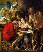 Jacob Jordaens The Satyr and the Peasant Spain oil painting artist